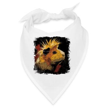 Meerschweinchen Punkrock - Bandana - Weiß - Vorne