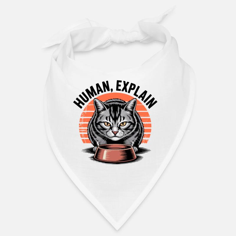 Mensch Explain Katze Bandana