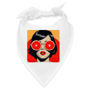 Moderne fruchtige Vision - Bandana - Weiß - Vorne