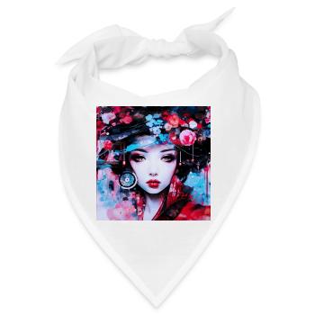 Urbane Porträts, inspiriert von digitaler Kunst - Bandana - Weiß - Vorne