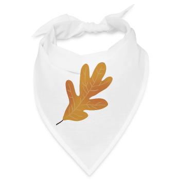 Herbst Eichenblatt Illustration - Bandana - Weiß - Vorne