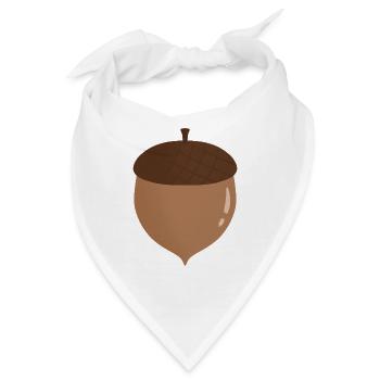 Eichel Illustration - Bandana - Weiß - Vorne