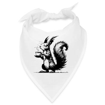 Kleines Hörnchen, große Tasse Eichhörnchen Koffein - Bandana - Weiß - Vorne
