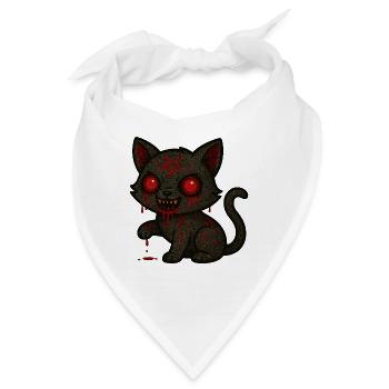 Dark Cat Occult - Bandana - Weiß - Vorne