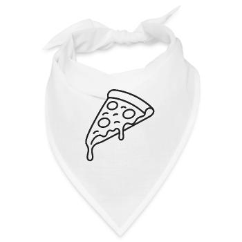 Pizzastück - Bandana - Weiß - Vorne