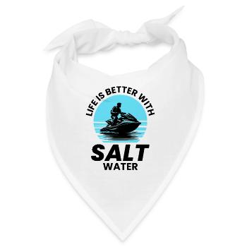 Jetski Salzwasser Abenteuer - Bandana - Weiß - Vorne