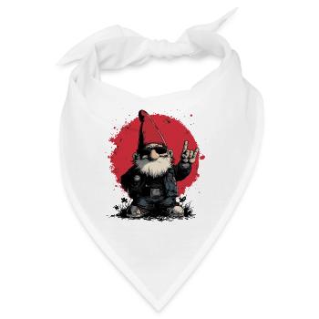 Heavy Metal Gartenzwerg - Bandana - Weiß - Vorne