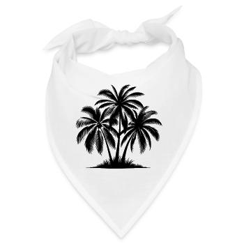 Sonne küsst Palmen Sommer am Palmenstrand - Bandana - Weiß - Vorne