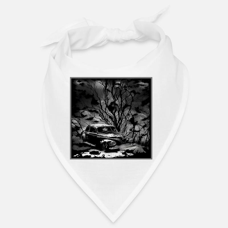 Dunkler Wald Oldtimer Illustration Bandana