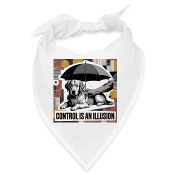 Kontrolle ist eine Illusion Hundekunst - Bandana - Weiß - Vorne