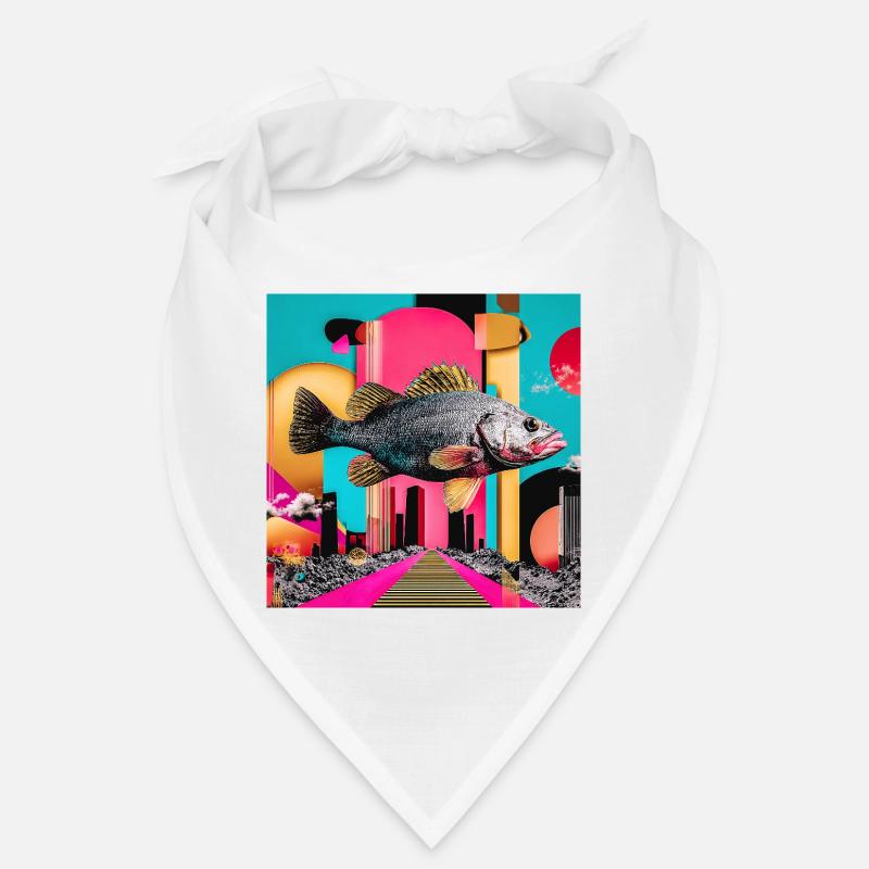 Floating Fish, Creative Collage Bandana