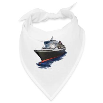 Majestätisches Kreuzfahrtschiff - Bandana - Weiß - Vorne