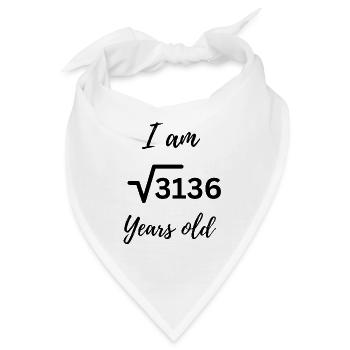 √3136 – 56, aber nur für Mathefans erkennbar - Bandana - Weiß - Vorne
