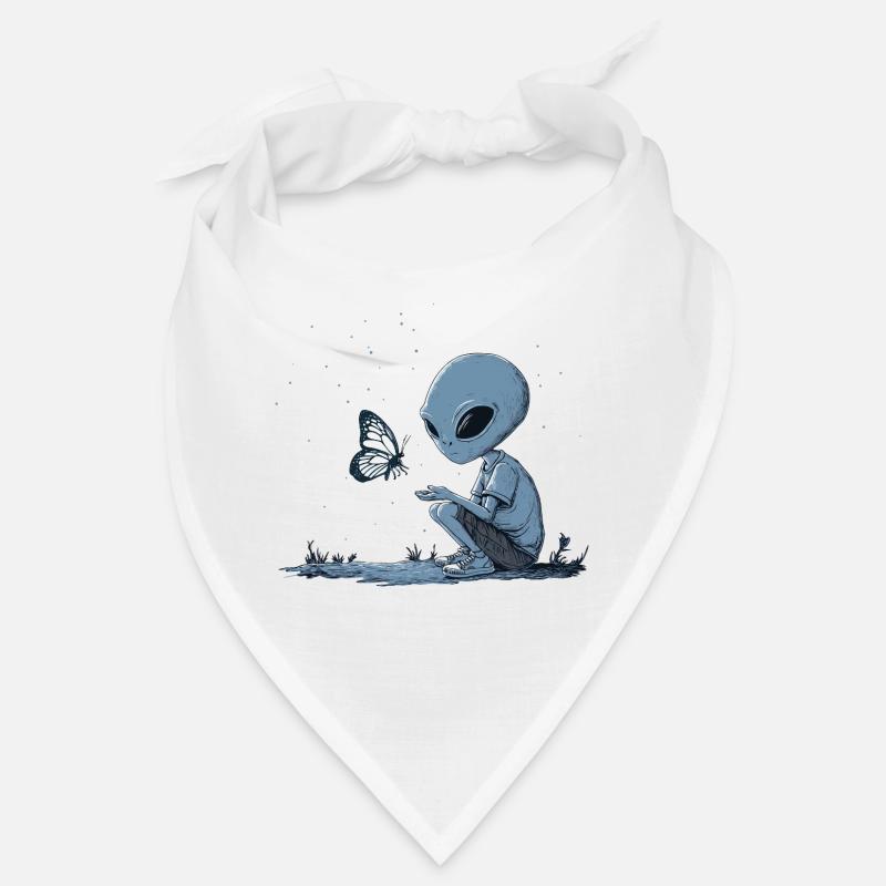 Un extraterrestre et un papillon mignons Bandana