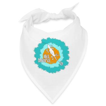 Baleares Gecko Illustration - Bandana - Weiß - Vorne