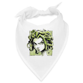 Medusa Sketch - Bandana - Weiß - Vorne