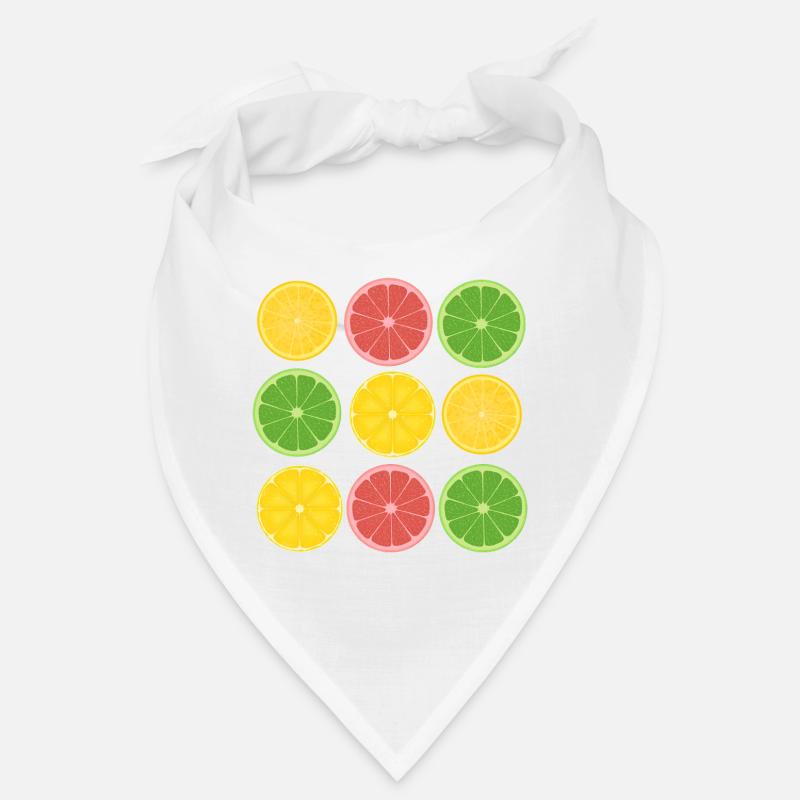 Frucht-Zitrus-Color-Blocking-Design Bandana