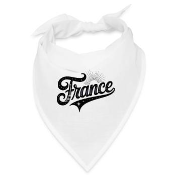 Frankreich - Souvenir-Design - Bandana - Weiß - Vorne