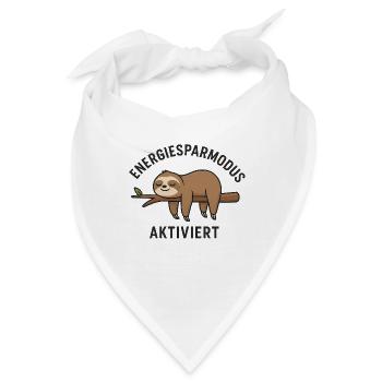 Energiesparschlaffer Faultier Design - Bandana - Weiß - Vorne
