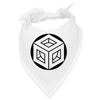 Metatrons Würfel-Kornkreis-Design - Bandana - Weiß - Vorne