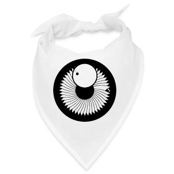 Sonnenauge – Kosmische Kornkreiskunst - Bandana - Weiß - Vorne