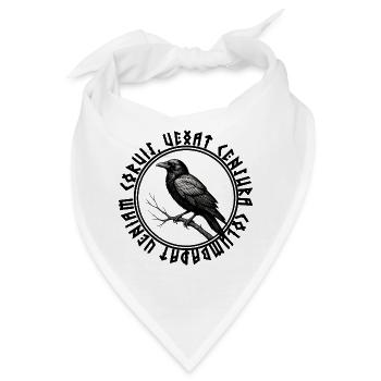 Mystischer Rabe - Bandana - Weiß - Vorne