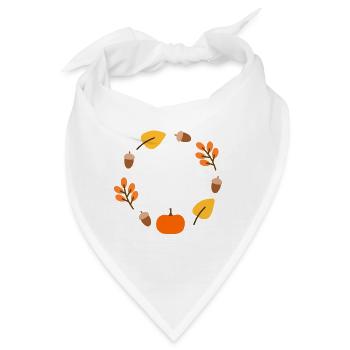 Herbst-Waldkreis-Design - Bandana - Weiß - Vorne