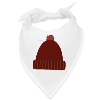 Warme Herbst-Strickmütze - Bandana - Weiß - Vorne