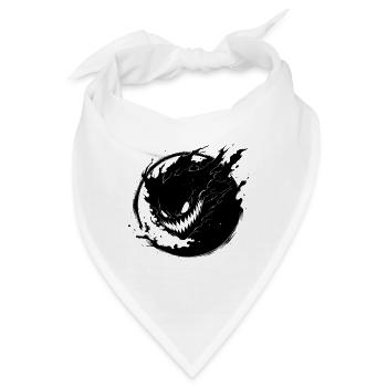Dunkler Shadings-Vektor mit Dämonengesicht - Bandana - Weiß - Vorne