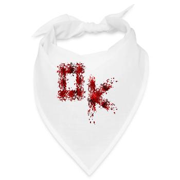 Blutige OK Typografie Zustimmung Halloween Kostüm - Bandana - Weiß - Vorne