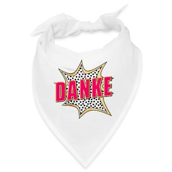 DANKESCHÖN DANKE POP-ART - Bandana - Weiß - Vorne