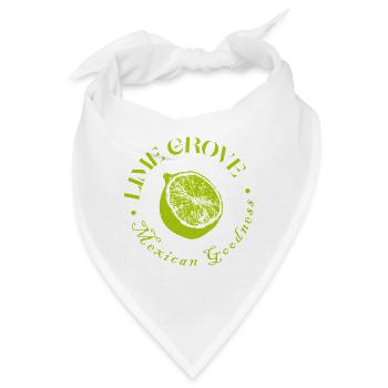 Limette und Zitrone Botanisches Design - Bandana - Weiß - Vorne