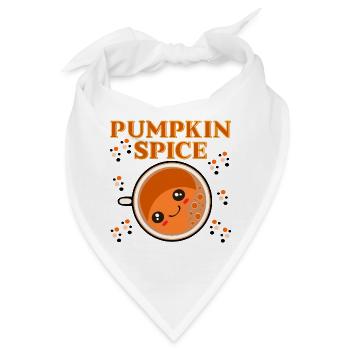 HERBST KAWAII GETRÄNKE PUMPKIN SPICE - Bandana - Weiß - Vorne