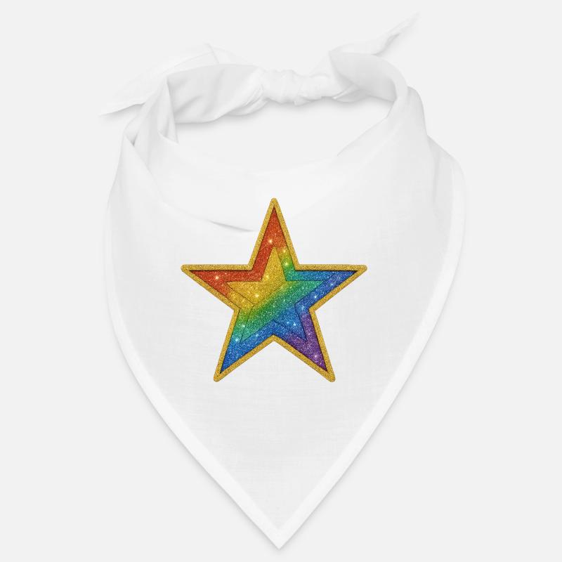 Motif de patch étoile à paillettes arc-en-ciel Bandana