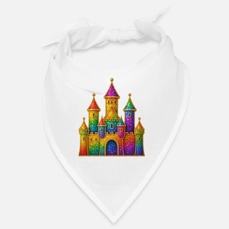 Conception de château à paillettes arc-en-ciel Bandana