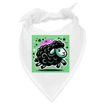 Schwarzes Schaf - Bandana - Weiß - Vorne