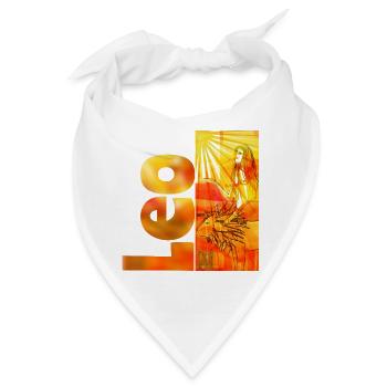Sternzeichen Löwe - Bandana - Weiß - Vorne