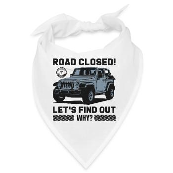 Geschlossene Straße Jeep Design - Bandana - Weiß - Vorne