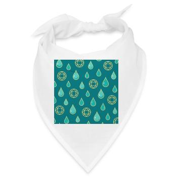 Wasserfester Schmuck – Tropfen- und Rautenmuster - Bandana - Weiß - Vorne