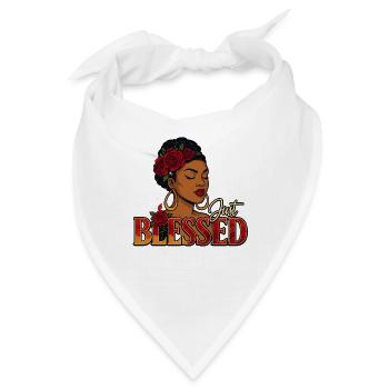 Elegant Frauenportrait mit Rosenkranz - Bandana - Weiß - Vorne