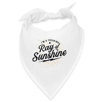 Verrücktes Sonnenstrahl-Design - Bandana - Weiß - Vorne
