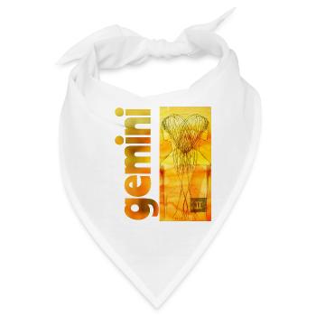 Sternzeichen Zwillinge - Bandana - Weiß - Vorne