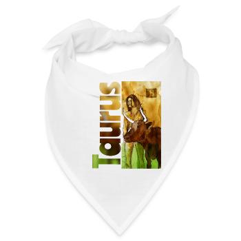 Sternzeichen Stier  - Bandana - Weiß - Vorne