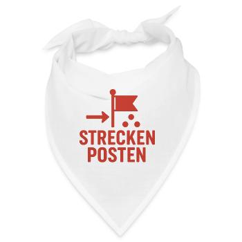 Wegmarke mit Flagge und Punkten - Bandana - Weiß - Vorne