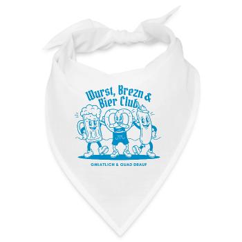 Lustiges Bier- und Wurst-Design - Bandana - Weiß - Vorne