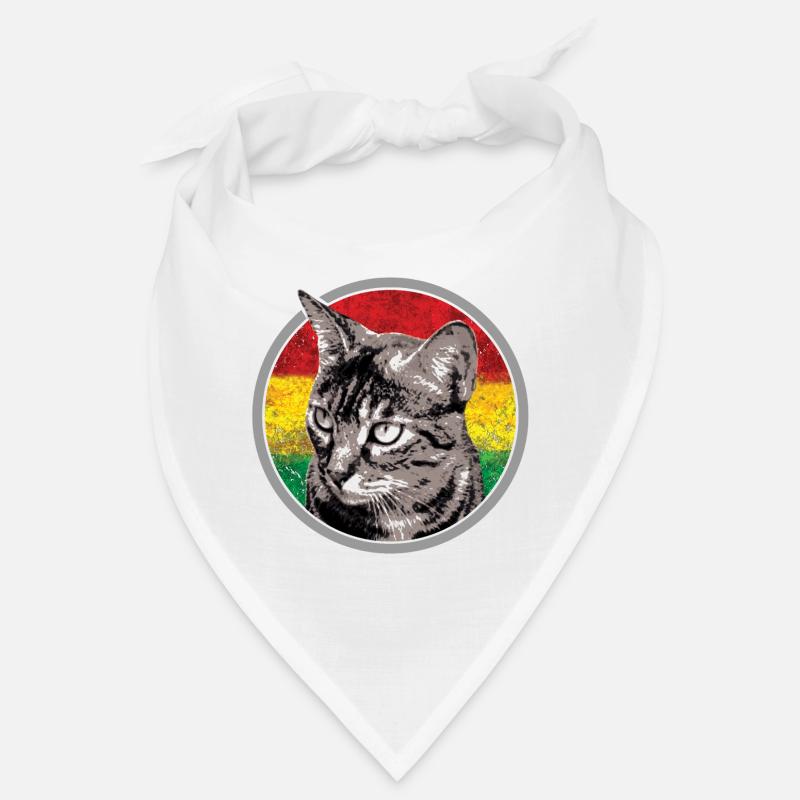 Chat avec des arrière-plans de drapeau Bandana