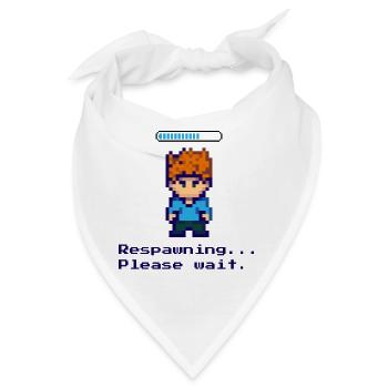 Respawning... Please wait. Design für alle Gamer - Bandana - Weiß - Vorne