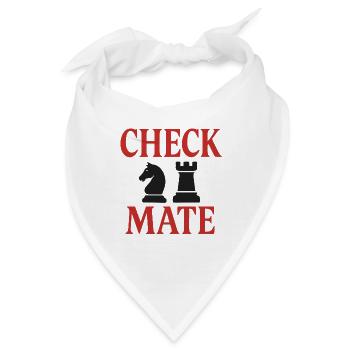 Schachliebhaber Motiv Design - Bandana - Weiß - Vorne