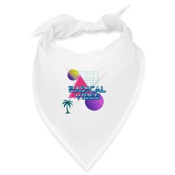 Neon Retro Radikal Vibes - Bandana - Weiß - Vorne