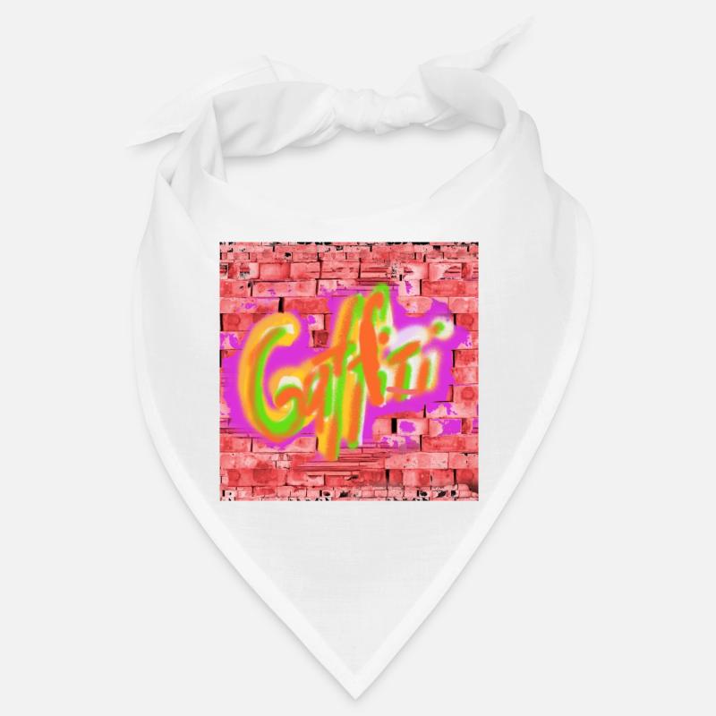 Colorful graffiti on bricks Bandana